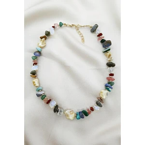 Petek Aksesuar Kadın Doğaltaş Chakra Kolye