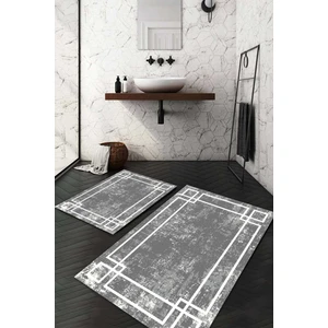 Napoli Home Dijital Baskılı Kaymaz Taban Yıkanabilir 2'li Klozet Takımı Banyo Paspası NDKZ-SD-598