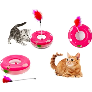Bigbaf Tek Katlı Tüylü Eğlenceli Kedi Oyuncağı