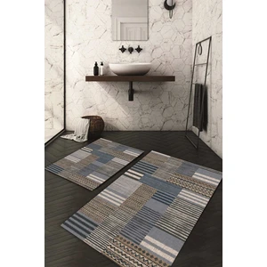 Napoli Home Dijital Baskılı Kaymaz Taban Yıkanabilir 2'li Klozet Takımı Banyo Paspası NDKZ-HT-177