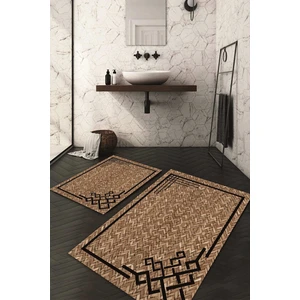 Napoli Home Dijital Baskılı Kaymaz Taban Yıkanabilir 2'li Klozet Takımı Banyo Paspası NDKZ-SD-357