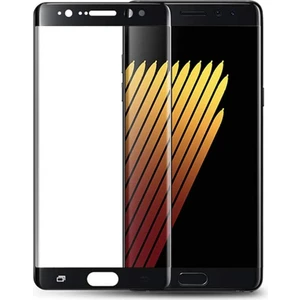 Samsung Galaxy Note 7 3D Curved Full Tempered Glass Cam Koruma - Siyah