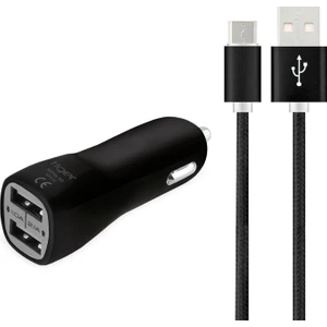 Tiger Mobile Tiger Araç Şarj Aleti ve Micro USB Kablo Set 2.1A Siyah NT-012