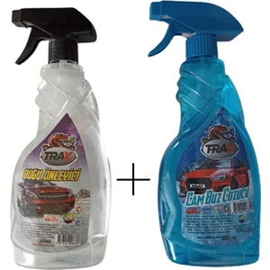 Luti Concept Trax Oto Cam Buz Çözücü 500 ml + Buğu Önleyici Sprey 500 ml Buz Buğu Çözücü 2si Bir Arada Kışlık Set