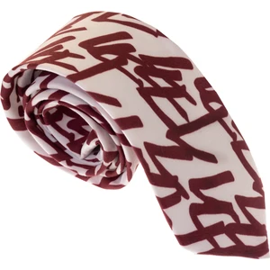 Exve Exclusive Bordo Desen Dijital Baskılı Natural Viskon Kravat