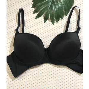 Masal Lingerie Kadın Siyah Kaplı Dolgusuz Tek Şık Sütyen