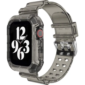 Apple Watch 9 8 7 6 5 4 Se Uyumlu 42-44-45 MM Ebatlar İçin Transparan Tank Kordon Kasa