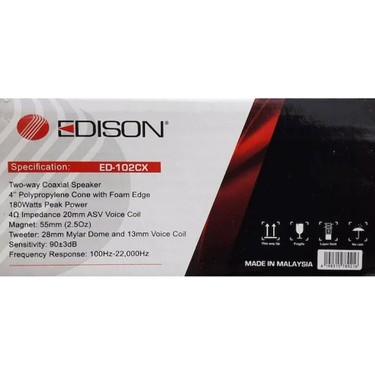Kenwood Edison Ed 102CX 10CM Hoparlör Fiyatı - Taksit Seçenekleri