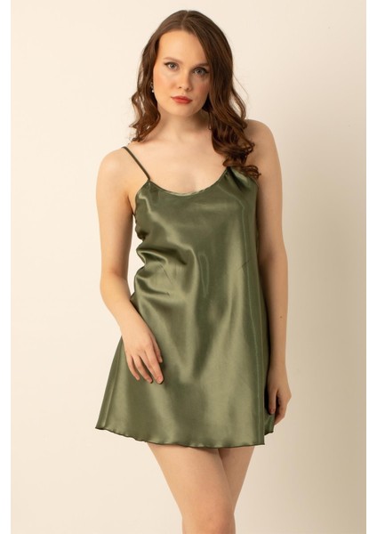 Ince Askılı Mini Saten Gecelik fiyatları