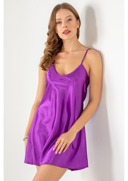 Ince Askılı Mini Saten Gecelik fiyatları