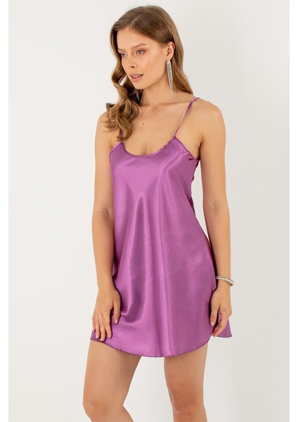 Ince Askılı Mini Saten Gecelik fırsatları