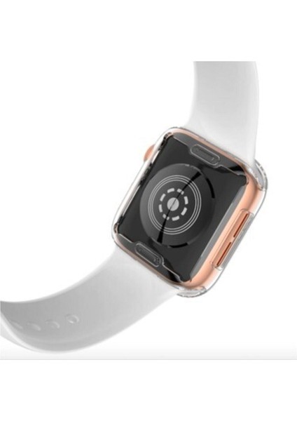 Apple Watch Uyumlu 1 2 3 4 5 6 Se Serisi ( 38MM ) 360 Tam Koruma Şeffaf Silikon Kılıf fırsatları