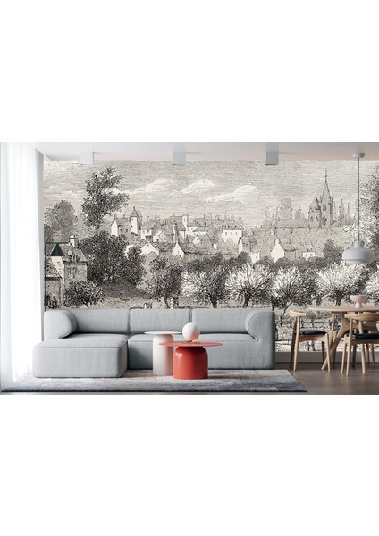 Dekoros tek Parça Valognes Eski Görünüm Poster Duvar Kağıdı