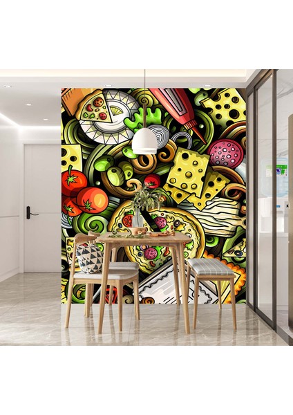 Dekoros tek Parça Duvar Kağıdı Pizza Içinde Kullanılan Malzemeler fiyatları