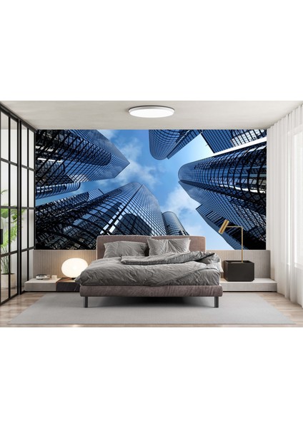 Dekoros plaza ve Gökyüzü 3 Boyutlu Poster Duvar Kağıtları