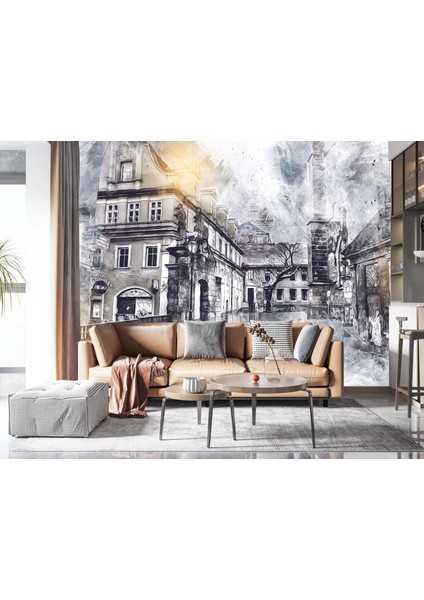 Dekoros tek Parça Binalar Poster Duvar Kağıtları