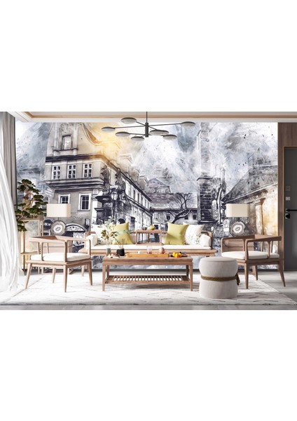 Dekoros tek Parça Binalar Poster Duvar Kağıtları modelleri