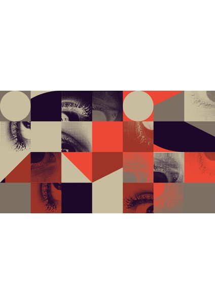 Dekoros tek Parça Geometrik Desen Poster Duvar Kağıdı fırsatları