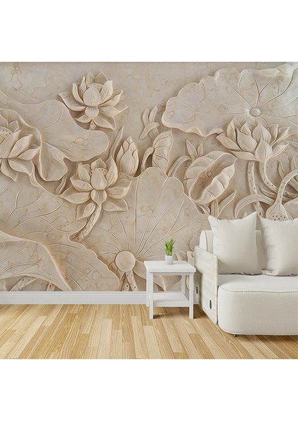 Tek Parça 3D Çiçek Duvar Kağıdı