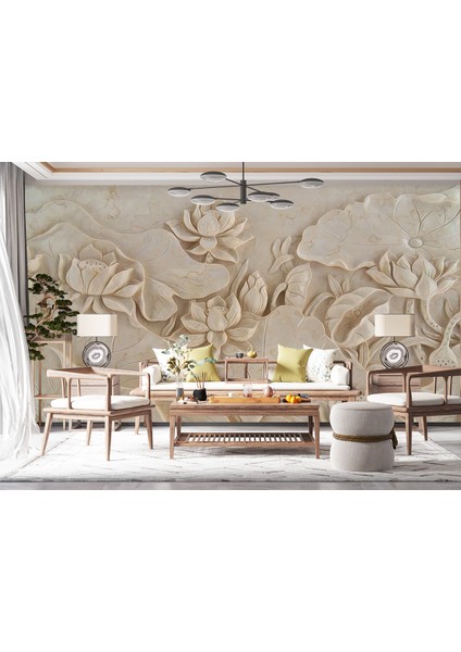 Tek Parça 3D Çiçek Duvar Kağıdı modelleri