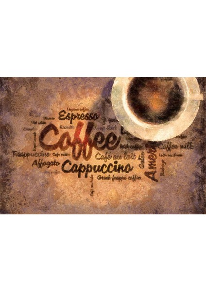 Dekoros tek Parça Kafe Kahve Mottolu Yazılı Duvar Kağıdı fiyatları