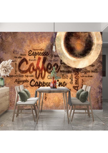 Dekoros tek Parça Kafe Kahve Mottolu Yazılı Duvar Kağıdı fırsatları