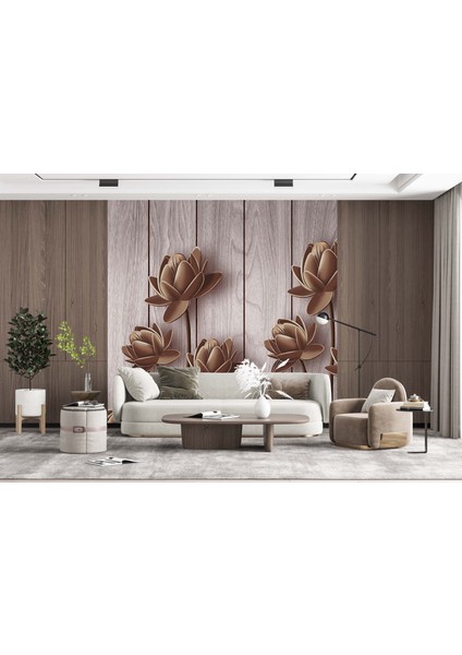 Dekoros tek Parça Çiçekler 3D Poster Duvar Kağıdı