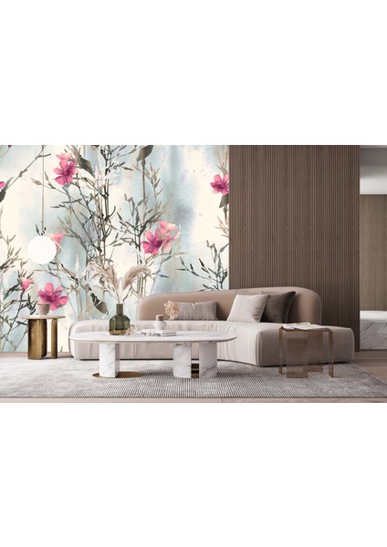 Dekoros tek Parça Çiçekli Dallar Poster Duvar Kağıdı