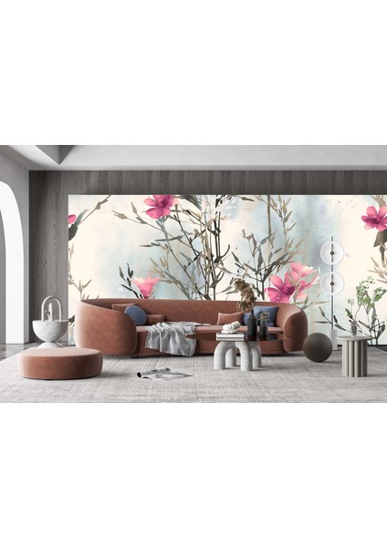 Dekoros tek Parça Çiçekli Dallar Poster Duvar Kağıdı modelleri