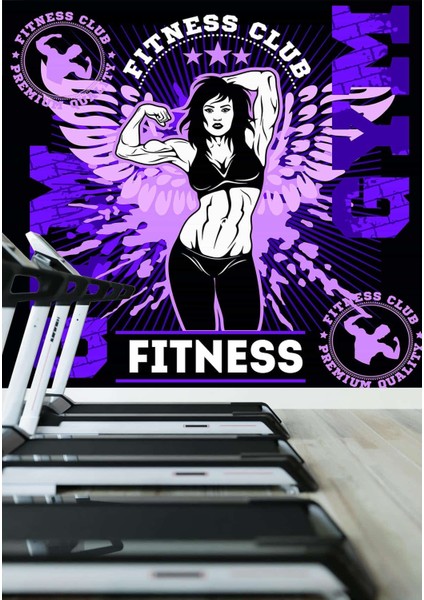 Dekoros tek Parça Fitness Club Duvar Kağıdı modelleri