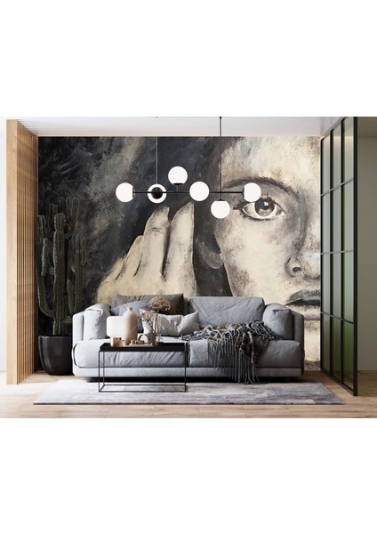 Dekoros tek Parça Yağlı Boya Kadın Poster Duvar Kağıdı