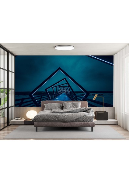 Dekoros geometrik Tünel 3 Boyutlu Poster Duvar Kağıtları