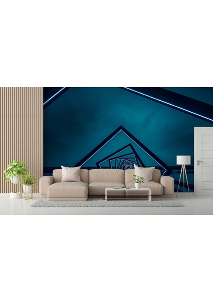 Dekoros geometrik Tünel 3 Boyutlu Poster Duvar Kağıtları modelleri
