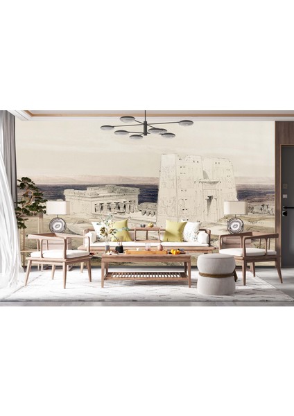 Dekoros edfou Antik Appolinopolis Tapınağı Poster Duvar Kağıtları