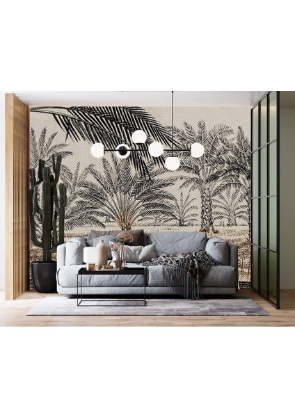 Dekoros tek Parça Palmiye Ağaçları Arabistan Poster Duvar Kağıdı