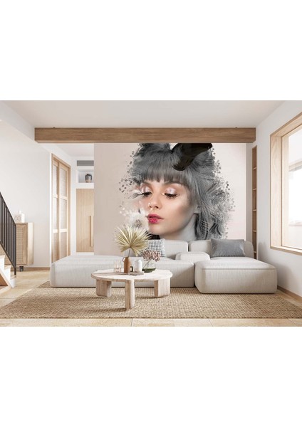 Dekoros tek Parça Duvar Kağıdı Kuaför Güzellik Salonu Özel Tasarım