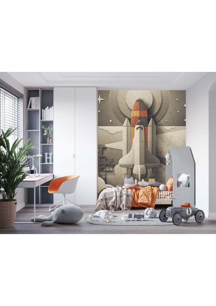 Dekoros tek Parça Tasarım Füze Çocuk Duvar Kağıdı fiyatları