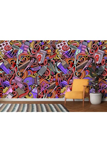 Dekoros tek Parça Duvar Kağıdı Kuaför Malzemeleri Özel Tasarım fiyatları