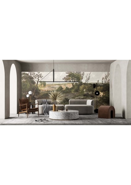 Dekoros tek Parça Doğa Çizimi Ağaçlar Poster Duvar Kağıdı fiyatları