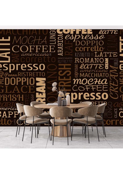 Dekoros tek Parça Kafe Kahve Mottolu Yazılı Duvar Kağıdı fiyatları