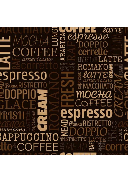 Dekoros tek Parça Kafe Kahve Mottolu Yazılı Duvar Kağıdı fırsatları