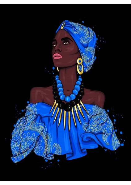 Dekoros tek Parça Afrikalı Kadın Duvar Kağıdı V1735 fırsatları