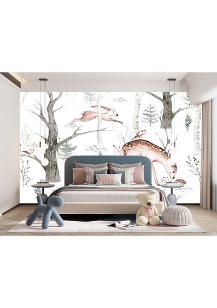 Dekoros tek Parça Orman Çocuk Duvar Kağıdı