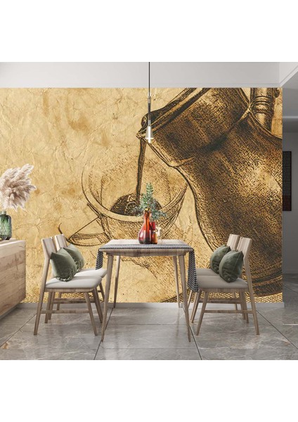 Dekoros tek Parça Kafe Kahve Mottolu Yazılı Duvar Kağıdı fiyatları