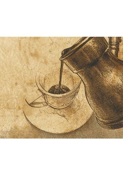 Dekoros tek Parça Kafe Kahve Mottolu Yazılı Duvar Kağıdı fırsatları