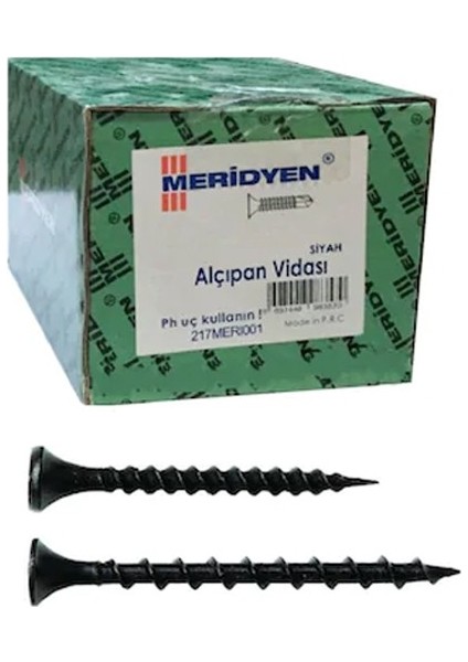 Meridyen Alçıpan Vidası 3,5X25 Sivri Uçlu 1000 Adet