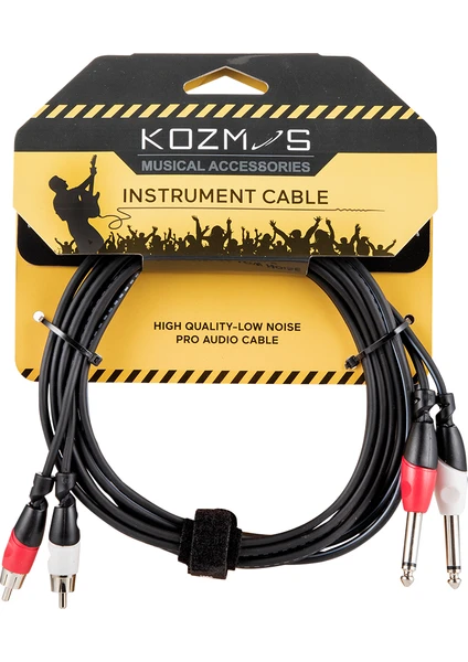 KCL-158-3M 2 x Mono 6,35MM - 2 x Rca / 3m Kablo