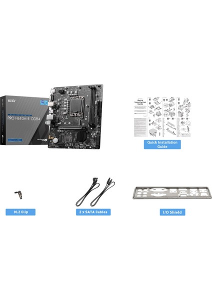 Msı Pro H610M-E 3200MHz DDR4 Soket 1700 M.2 HDMI VGA mATX Anakart