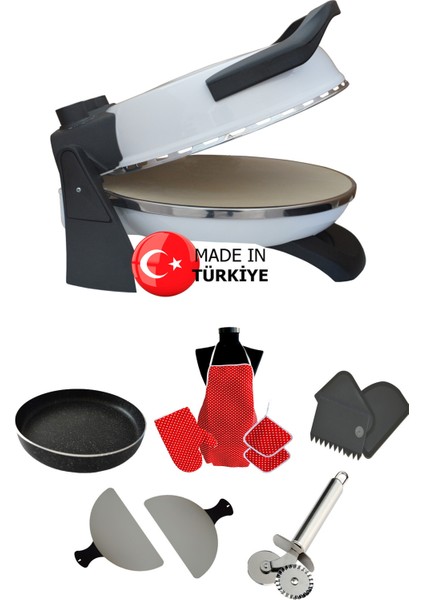 Erato Taşfırınım Doğal Taş Tabanlı Pizza Makinesi Taş Fırın Seti Hediyeli