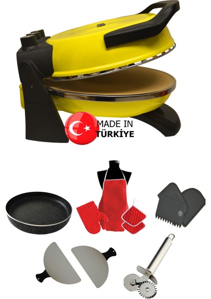 Erato Taşfırınım Doğal Taş Tabanlı Pizza Makinesi Taş Fırın Seti Hediyeli